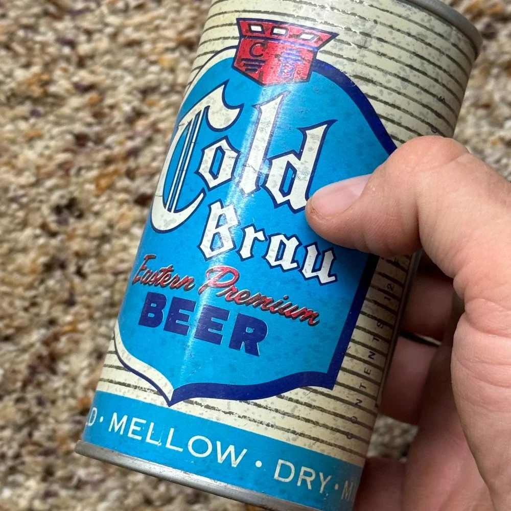 Vintage Cold Brau Eastern Premium Beer Can Cold Spring Brewing Co Pull Tab Empty